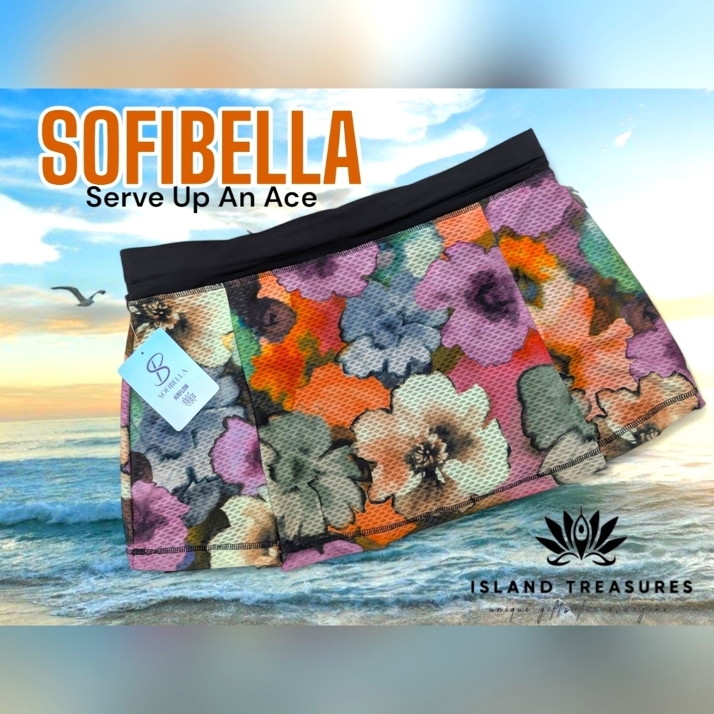 Sofibella Airflow SPF50+ Quick Dry 4 Way Strech 13" Tennis Skort Women Size XL - Picture 17 of 17